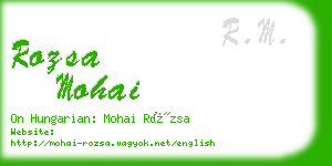 rozsa mohai business card